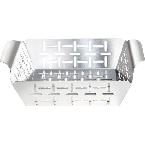 Allgrill Grillkorb aus Edelstahl 19 x 24 x 5,5 cm Gemüsekorb (1/5)