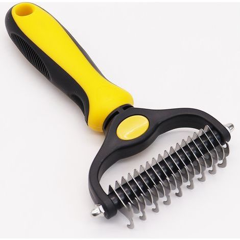 Brosse pour sous-poil pour chien et chat Peigne pour sous-poil à poils longs et courts Brosse d\'épilation pour chien Brosse de toilettage (1/5)