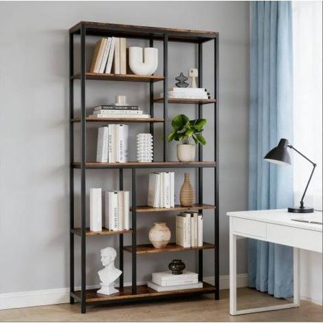 Librería estantería industrial 100x30x200 cm OKMYHOME (1/5)