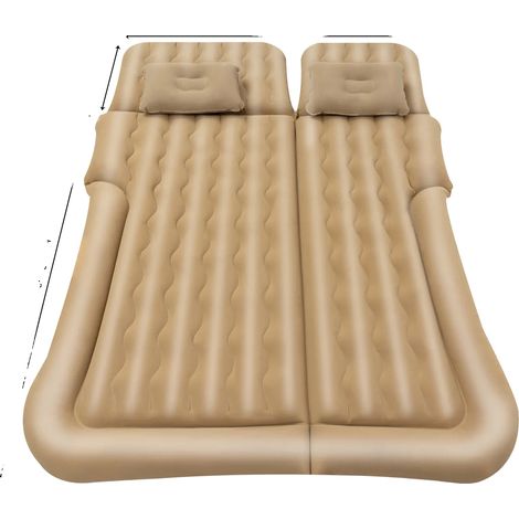 Matelas de voiture, lit gonflable, design ergonomique, Beige (1/2)