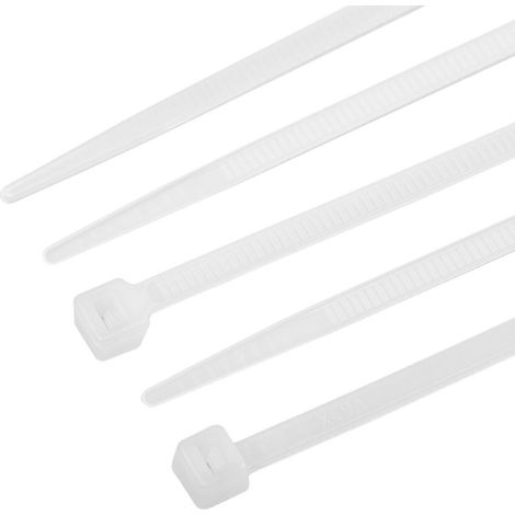 alca® Kabelbinder 2,5200mm 100 St. weiß 8 kg Zugfestigkeit UV-beständig für Innen- und Außen Kabelbefestigung Nylon temperaturbeständig