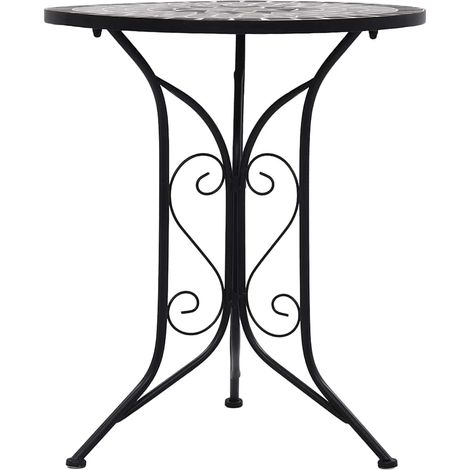 vidaXL Tavolino da Bistrot con Mosaico Grigio 60 cm in Ceramica