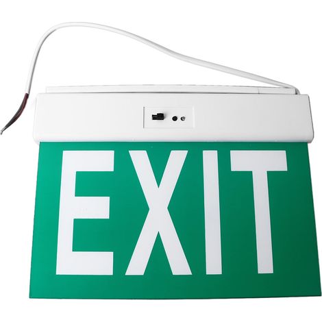 Panneau de sortie LED Toivize 3W Acrylique Vert Batterie Intégrée Signalisation Urgence Autonome Éclairage Sécurité Norme UE (1/5)