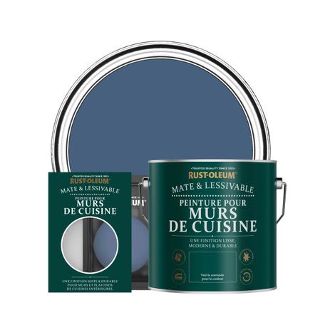 Peinture pour Murs de Cuisine, Finition Mate - Encre Bleue (1/3)
