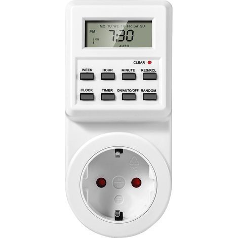 Programmateur Prise Electrique et Digitale, Prise Programmable à Cycle Alternatif et répétitif, Prise Minuteur Compte à Rebours, Prise Minuteur Programmable with LCD, Économiser Électricité (1/5)