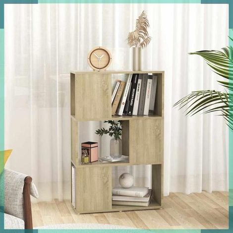 809074 Bibliothèque/Séparateur de pièce Chêne Sonoma 60x24x94 cm (1/5)