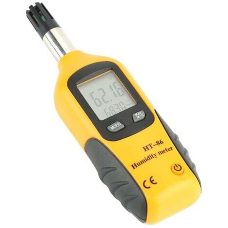 Feuchtigkeitsmessgerät, Thermo-Hygrometer, Digitalthermometer, Lufttemperatur- und Feuchtigkeitsmesser, Feuchtemesser mit hintergrundbeleuchtetem LCD-Bildschirm