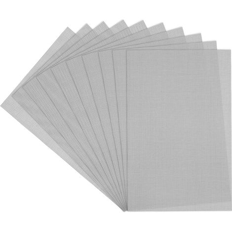 10 rechteckige Drainagegitter (30 x 21 cm) für Blumentöpfe, ideal für DIY-Projekte, Rankgitter und Gärten, in Schwarz (1/5)