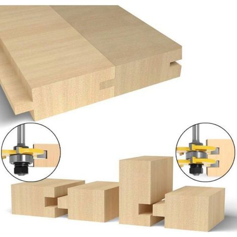 Fraise à rainurer - - 8mm - 2 pièces - Lame en alliage - Outils de menuiserie (1/4)