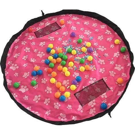 sac De Rangement Jouet150cm Rose60 Pouces Enfants Tapis De Jeu Sac De Rangement Pliable Grand Tapis De Jouets Jouets Pour Enfant (1/5)