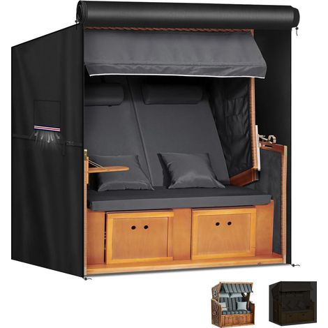 Housse de protection pour fauteuil de plage XL 2-3 places, imperméable, résistante aux intempéries, 420D Oxford (1/5)