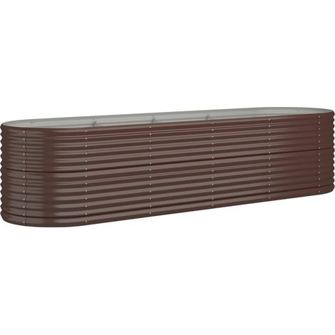 Maison Exclusive - Jardinera arriate acero galvanizado marrón 296