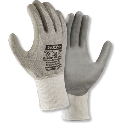teXXor® Schnittschutz-Strickhandschuhe PU-BESCHICHTUNG, Grau/Grau (1/5)