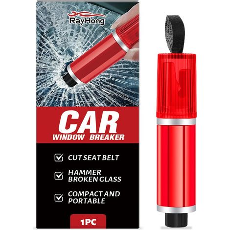 Car Window Breaker, 2-in-1 Safety Hammer, Multi-functional Car Window Breaker - 1pc -- BIEMMEDUE (1/5)