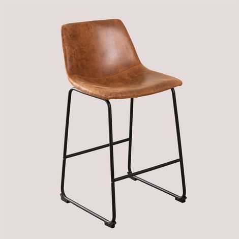 SKLUM Ody Style Barhocker mit Kunstlederbezug ↑65 cm Kamel Vintage (1/5)