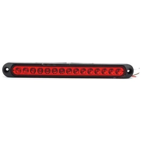 15LED Brake Tail Light 10V-30V, IP67 Waterproof, Suitable for Trucks, Semi-Cargo Boat Trailers, Red, (1/5)
