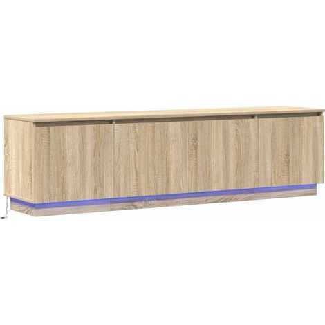 Meuble TV,Banc TV,Armoire TV avec LED Chêne sonoma 180 x 38 x 49 cm CFW504319 (1/5)