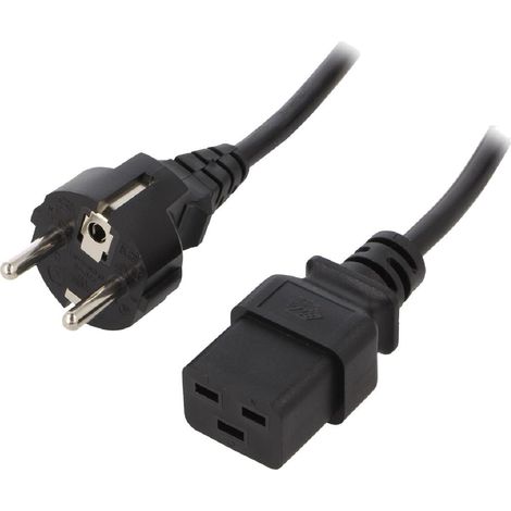 Cordon d'alimentation 16A 250V 1m - Noir