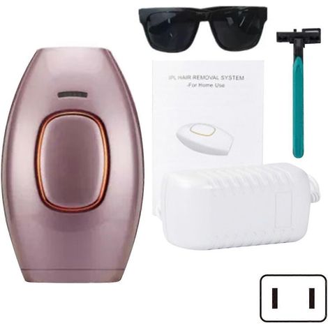 Appareil d'épilation laser indolore, épilateur multifonctionnel et sûr, 5 modes d'épilation, pour le corps, rose-AquaForge