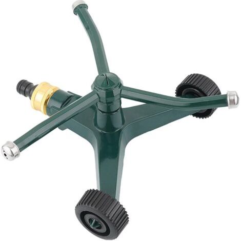 Arroseur de pelouse, arroseur de Jardin en métal à 3 Bras, Rotation Automatique à 360 degrés, pulvérisateur d'eau avec Base roulettes pour arroseurs extérieurs Jardin pour arroseurs d'eau (1/5)