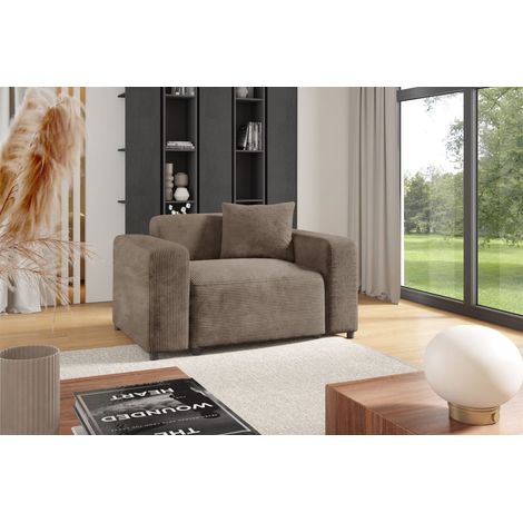 Sessel Designersessel MEGAN in Stoff Poso Cappuccino (1/3)