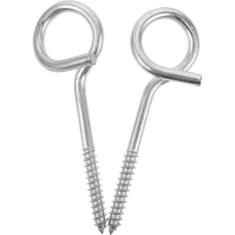 Crochets de Plafond Installation Polyvalente Balançoire Chaise Lot de 2 en Acier Argenté Robustes pour Chaise Balançoire pour sur Poutres en Bois, Usage Intérieur et Extérieur (1/5)