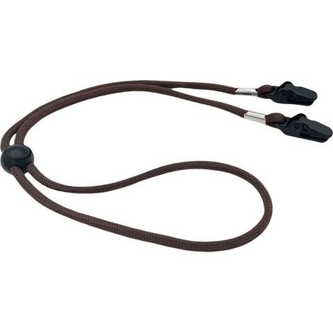 Clip De Sangle Pour Chapeau - Élastique Réglable - Fixation Vent - Polyesther - 80 Cm - Noir Rose Brun Blanc Crème Bleu Marine - Lot De 5 (1/5)