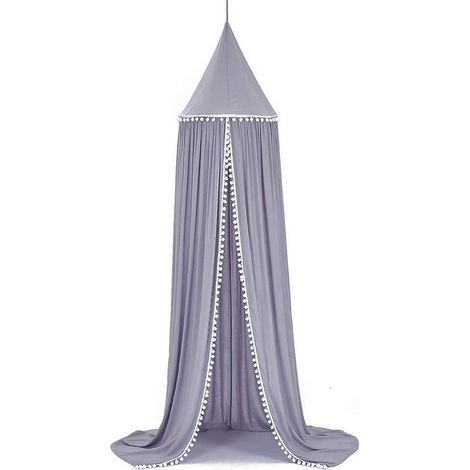 Moustiquaire en coton décoration dôme pour enfants 96,5 pouces (gris)