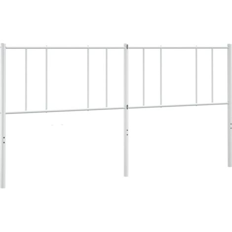 Maison Exclusive - Ersatz-Kopfteil Metall Weiß 193 cm