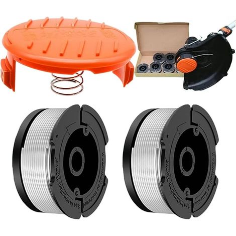 Carrete de repuesto para hilo de desbrozadora, carretes de hilo de desbrozadora Black & Decker, carretes de hilo de desbrozadora de nailon, carretes de hilo de desbrozadora Black & Decker (1/5)
