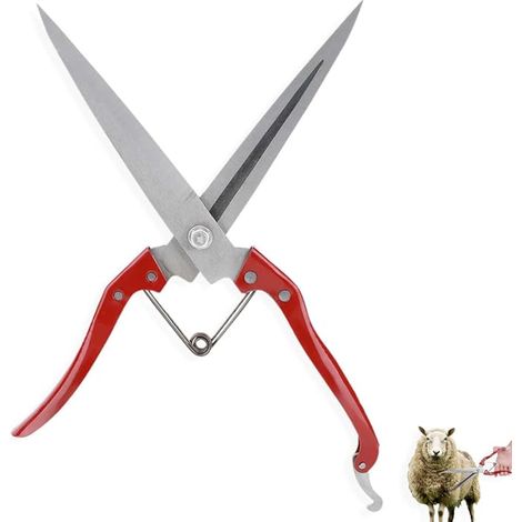 Goat Hoof Trimmer, Goat Scissors, Manual Sheep Shears, Stainless Steel Wool Cutting Scissors with Switching Loop for Sheep Dogs (1/5)