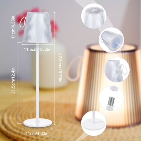 Ortviai Lampe de bureau LED RGB avec commande tactile, réglage progressif blanc chaud 3000K et mémoire d’intensité (1/4)