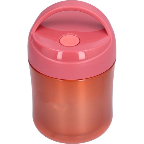 Boîte isotherme 500 ml en acier inoxydable 304 et silicone étanche, idéale pour garder au chaud votre soupe ou autre plat (rouge). (1/5)