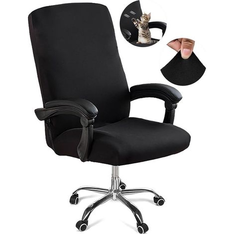 Bürostuhlbezug, abnehmbar und waschbar, mit Reißverschluss, universell, weich und waschbar, für Haustiere