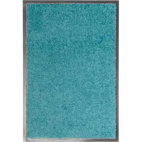 vidaXL Innen- und Außenfußmatte -  Fußmatte Waschbar Cyan 40x60 cm (1/5)