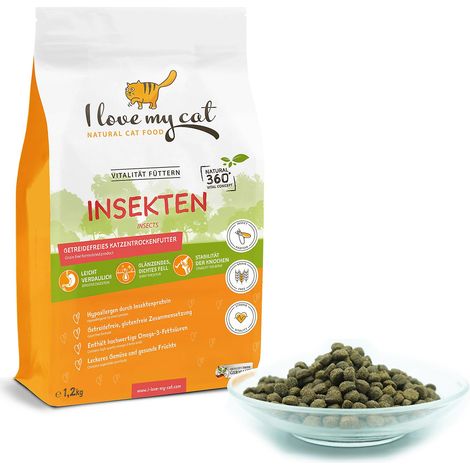 J'adore les croquettes pour chat contenant des protéines d'insectes. (1/4)