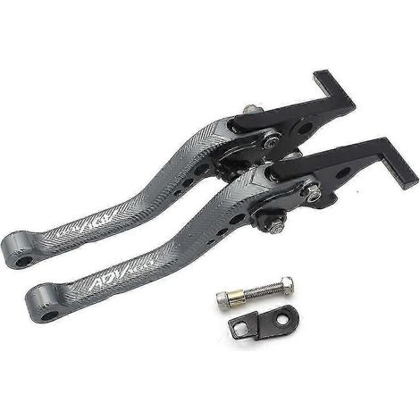 Semspeed Fit Adv160 2022 2023 avec fonction de stationnement, leviers de frein courts CNC 3D en forme de losange, compatibles avec Honda Adv160 (gris). (1/5)