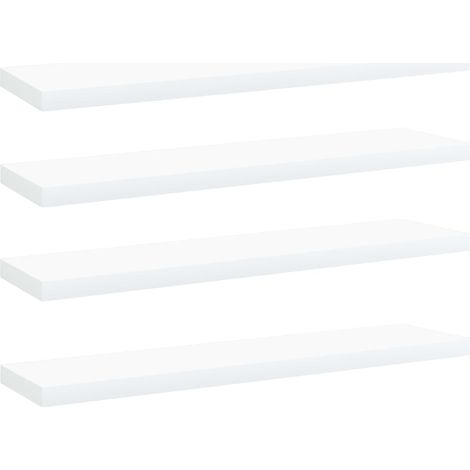 Bücherregal-Bretter 4 Stk. Weiß 40x10x1,5 cm Holzwerkstoff