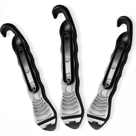 3pcs Demonte Pneus Vélo - Levier en Plastique Durci de Qualité Supérieure pour Réparer Le Velo - Nécessaire d'outillage pour Cycliste de Route(Noir) (1/5)
