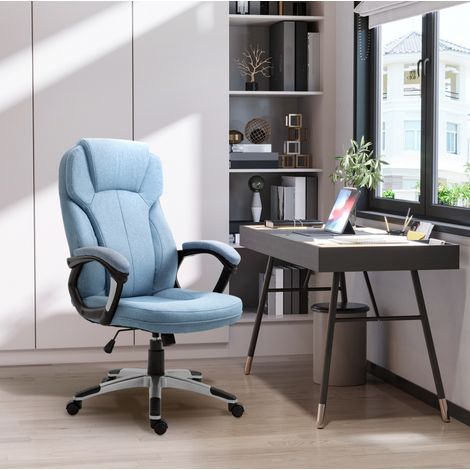 MEUBLIV ergonomischer Bürostuhl hellblau – hohe Rückenlehne (1/5)