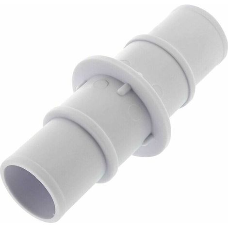 Connettore di aspirazione dritto per piscina in 2 pezzi per piscine da 1-1/4" e 1-1/2", 12 x 3,8 cm, bianco