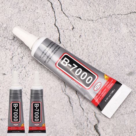 Lot de 3 tubes de colle B-7000 transparente de 15 ml avec aiguille, pour la réparation de bijoux et le bricolage. (1/5)