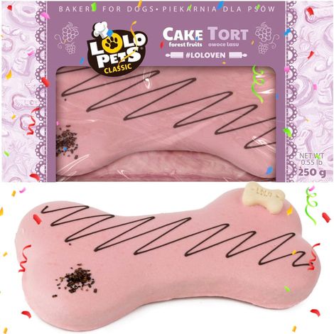 Snack per cani Torta di compleanno con frutti di bosco Lolo Pets Classic 250g (1/4)