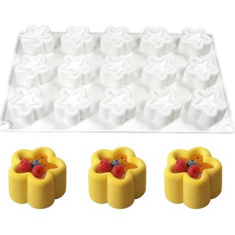 Moules En Silicone Pour La Pâtisserie - Outil Antiadhésif Pour La Fabrication D'Objets D'Artisanat,Moules de Cuisine en Silicone pour la Pâtisserie - Pour Ciment Argile Savon Gelée Pudding (1/5)