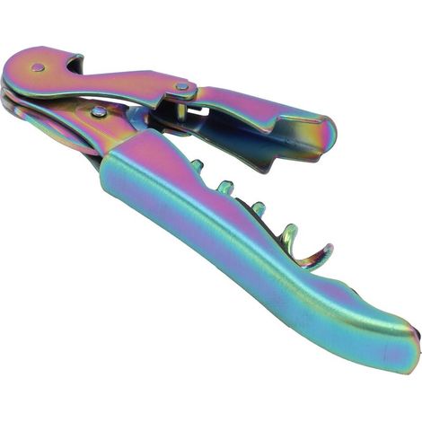 Tire-bouchon hippocampe en acier inoxydable, ouvre-bouteille, couteau, ouvre-boîte, tire-bouchon à double charnière, coloré (1/5)