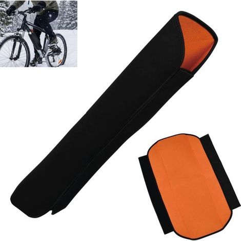 Housse de protection pour batterie de vélo électrique - Accessoires vélo - Housse de protection pour cyclisme - Étanche à l'eau et à la poussière - Housse de batterie isolée - Néoprène - Orange et noi (1/5)