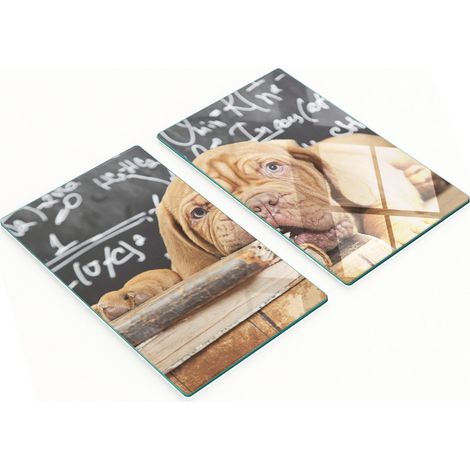 Tablas de cortar de vidrio decorativas con forma de libro "Mordiscos de perro" 2x30x52 cm (1/5)