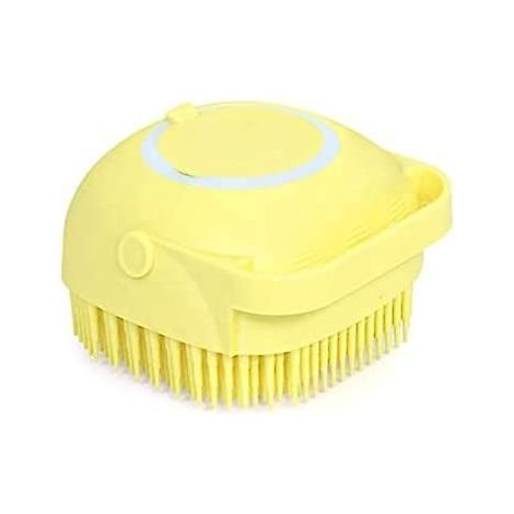 Brosse pour chat, brosse pour chien, brosse pour chat, brosse de douche 2 en 1 à tête souple, gommage corporel avec distributeur de gel douche (1/5)