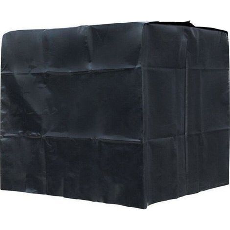 Funda protectora para tapas de cubos de 1000 litros, funda protectora para tapas de depósitos de agua IBC, funda para depósito de agua fabricada en tejido Oxford 210D, color negro. (1/4)