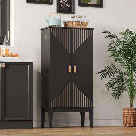 Aparador mueble almacenaje 2 puertas MDF 120x59x30 cm OKMYHOME (1/5)